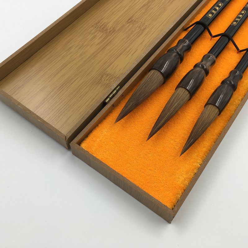 Calligraphy Brush Pen Set Weasel Hair Calligraphy Writing Brush Chinese Landscape Painting Regular Script Brushes Box Set