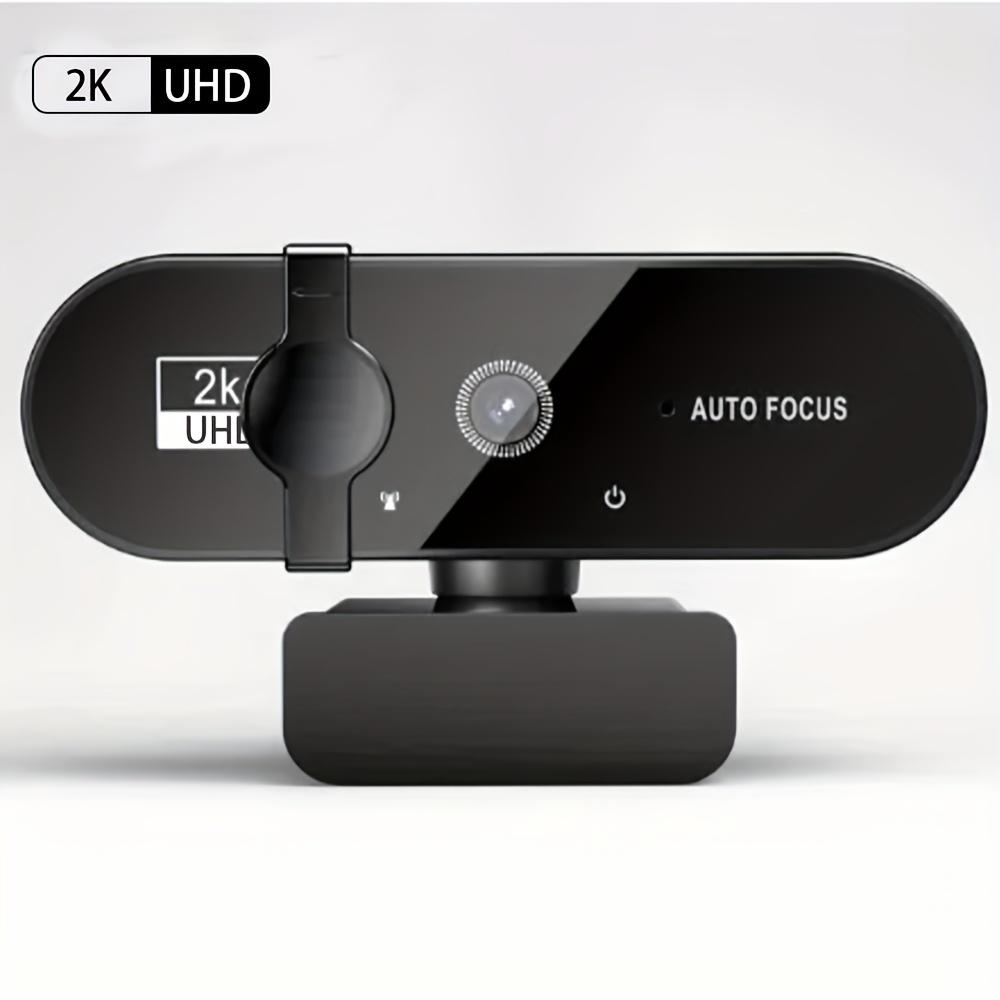 Webcam 4K Mini fotocamera 1080P Webcam Full HD 2K con microfono Webcam USB 30fps per fotocamera di riprese video per PC portatile con messa a fuoco automatica: WHITE