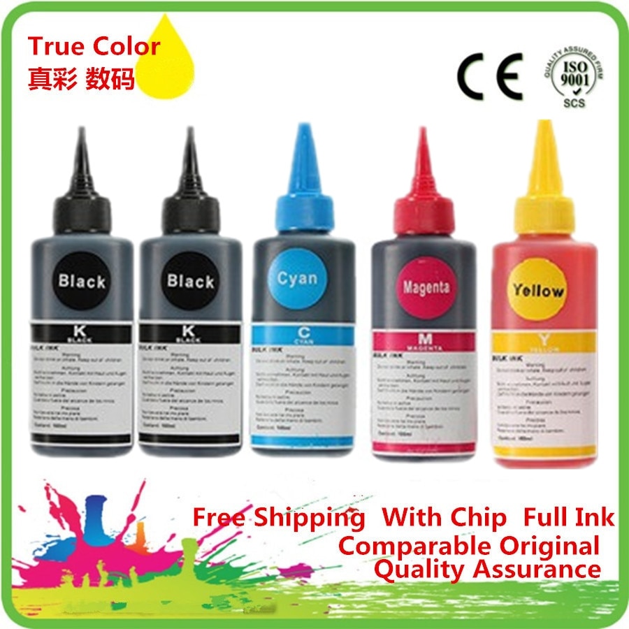 Color Dye Ink For Canon Refill Ink Kit 100ml bottle bulk Universal Ink refillable ink cartridge ciss For Canon Printer