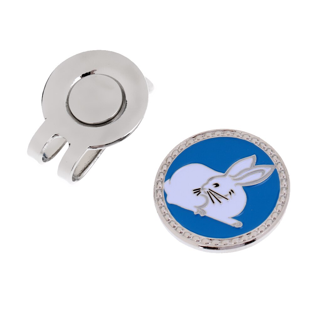 Chinesische Sternzeichen aufbringen Legierung Golf Ball Marker mit Magnet Hütte Clip-SchöNe für Golfspieler - 12 aufbringen: Hase
