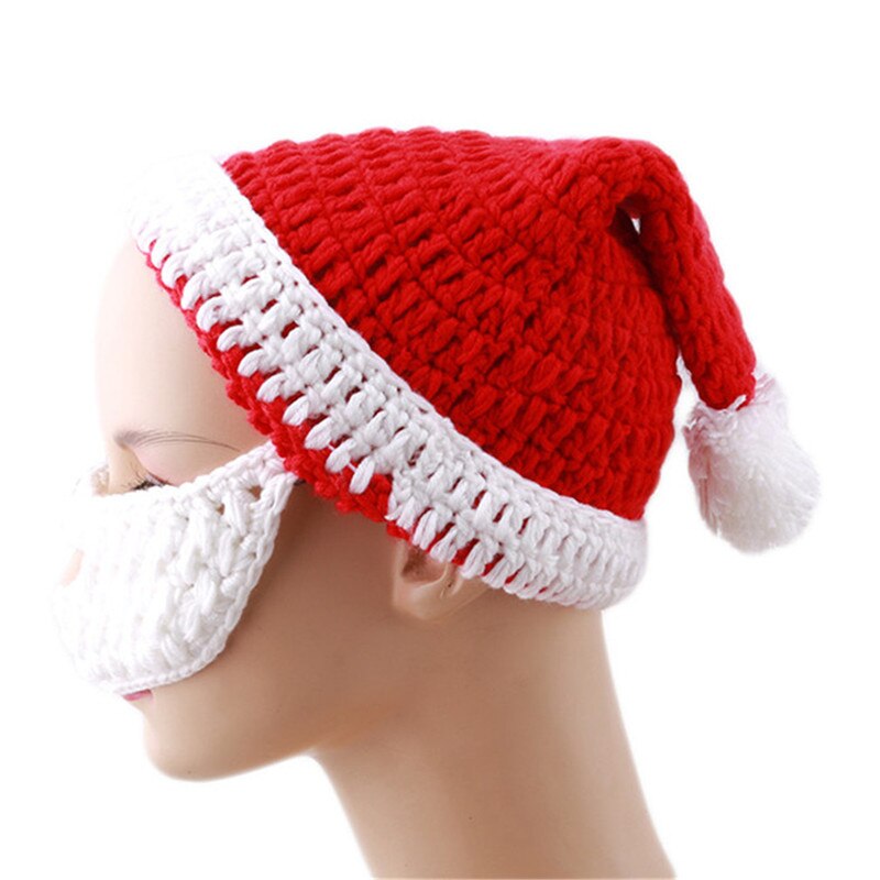 Baby kerstmuts, kerstman baardmuts, gehaakte muts, kindermuts, kerst idee, baardmuts, fotografie rekwisieten