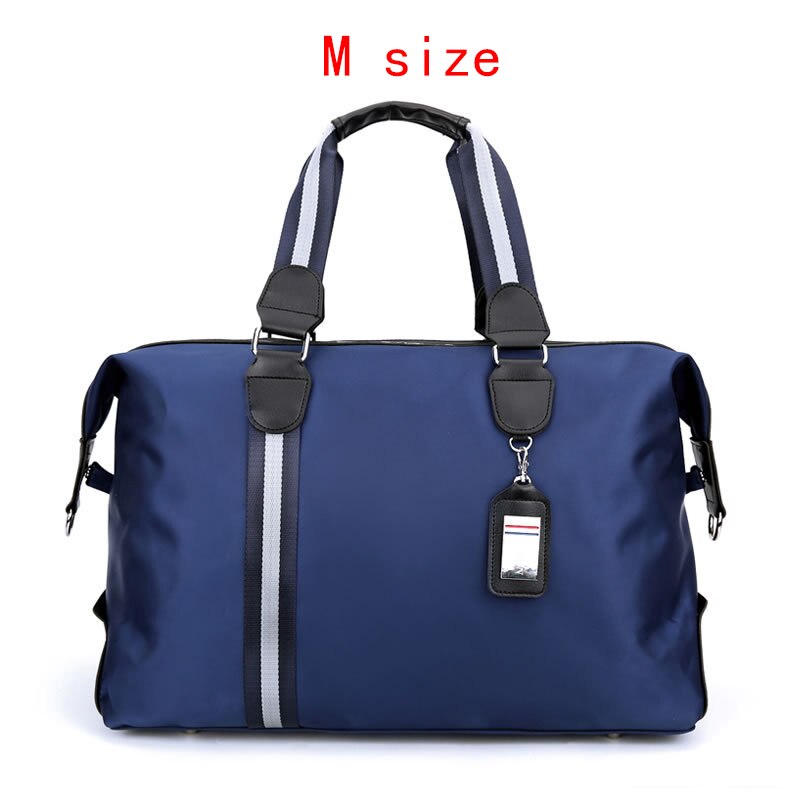 Rerekaxi Grote Capaciteit Mannen Reistas Vrouwen Waterdichte Nylon Hand Bagage Tas Multifunctionele Reizen Plunjezakken Verpakking Cubes: M Blue Travel bag