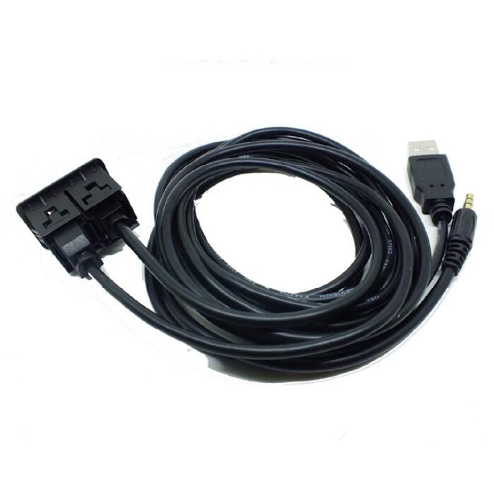 Auto AUX USB Adapter - 3.5mm Flush Mount - ABS - voor Peugeot, Citroen, Renault