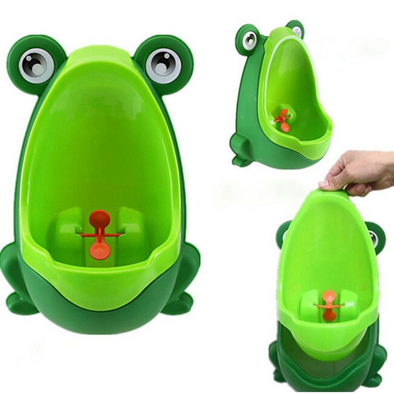 1 x morsomme potte låve froskformet urinal (grønn)