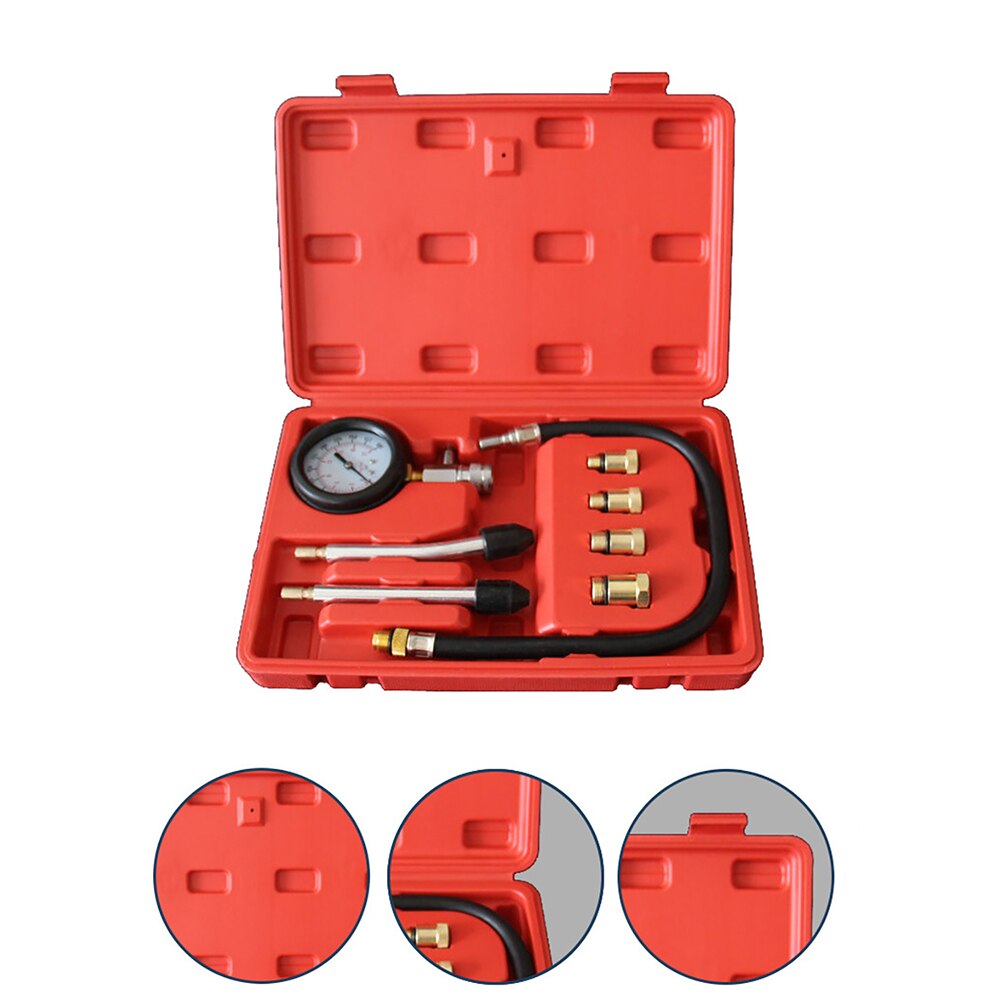 Automobile Tyre Pressure Gauge Engine Compression Tester Auto Petrol Gas Engine Cylinder Diagnostic Compressometer Tool