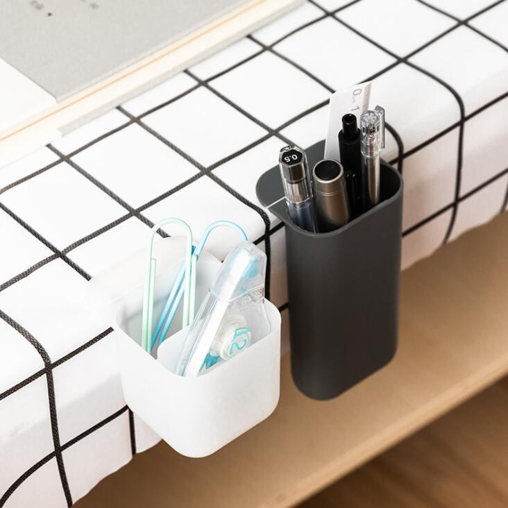 Sharkbang kestävä itseliimautuva kynäteline pöytäkoneen järjestäjä säilytyspidike kontti koulutoimisto kawaii paperitavarat