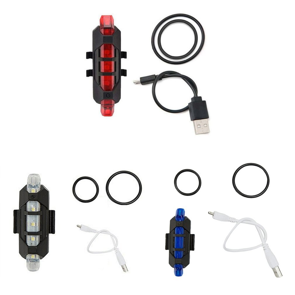 Luces de tráfico de bicicleta de montaña luces intermitentes para montar en bicicleta luces de carga Usb luces de advertencia traseras luces traseras de bicicleta de noche luces traseras