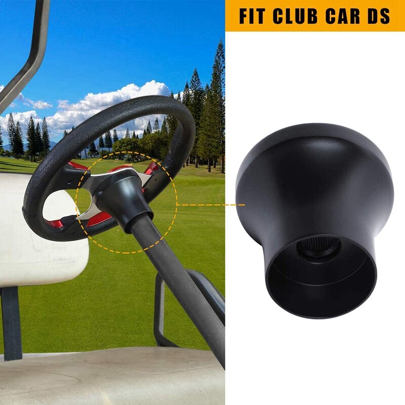 Club Car DS Golf Cart Steering Wheel Adapter Golf Steering Wheel Adapter for Club Car DS Golf Cart Black