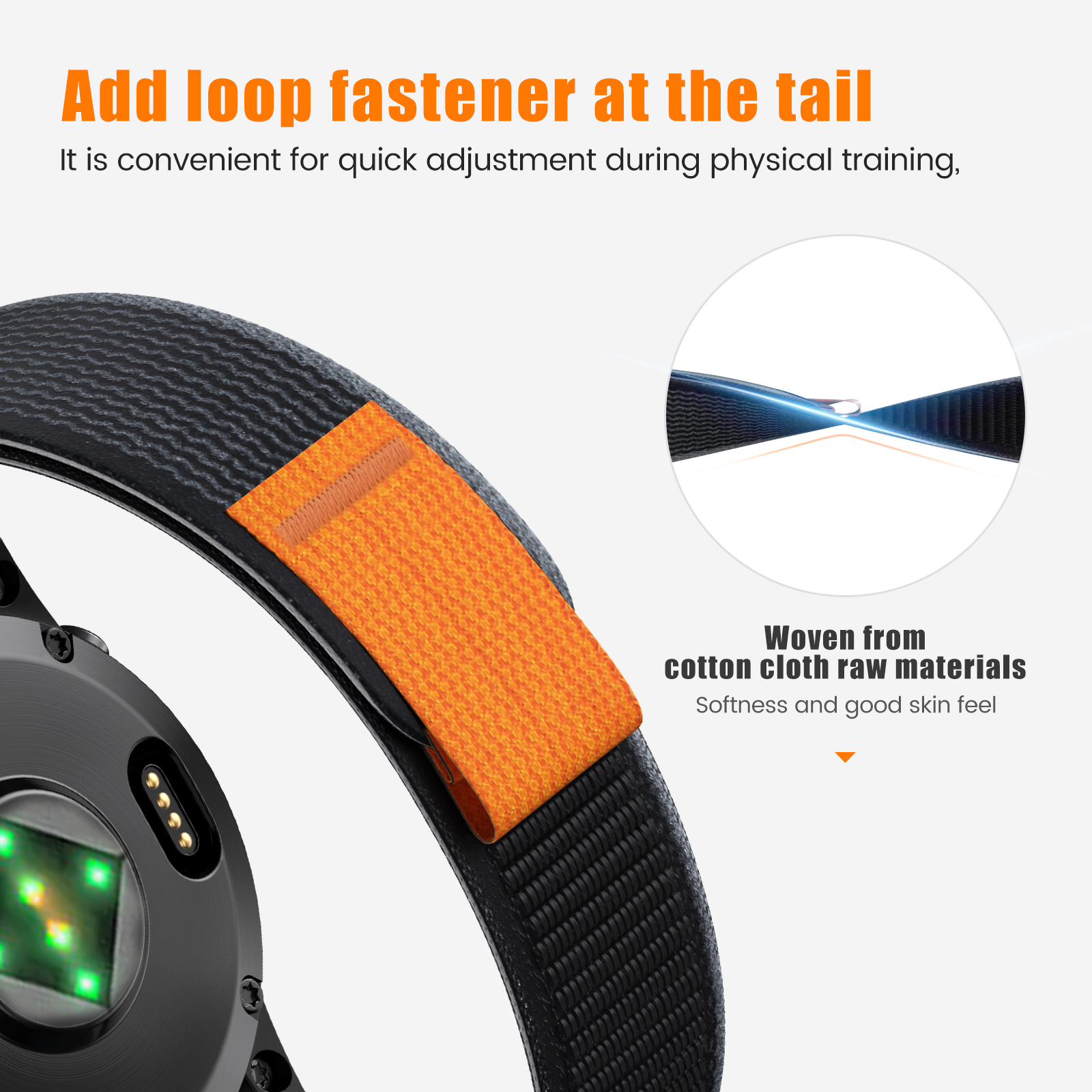 for Garmin fenix7 7X Nylon Watch strap Quick Release for 6X Pro Enduro Instinct Mk1 EPIX gen2 22 26mm Arm Strap