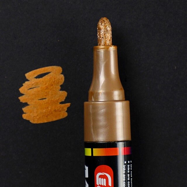1Pcs Water-based Paint Metal Marker Pens Sharpie 3.0mm Gold Silver Ceramic Rock Glass Porcelain Mug Wood Fabric Canvas Painting: 9