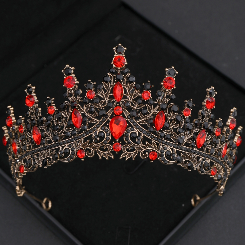 Barok Kristal Tiara 'S En Kronen Strass Prom Diadeem Kroon Voor Vrouwen Bruids Bruiloft Haaraccessoires Sieraden Kroon Tiara: Geen