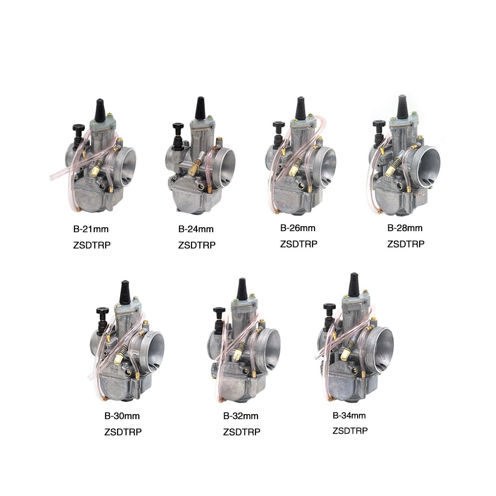ZSDTRP Modified Motorcycle Carburetor 2T/4T PWK Carburador 21 24 26 28 30 32 34mm With Power Jet For Racing Motor Scooters Dirt