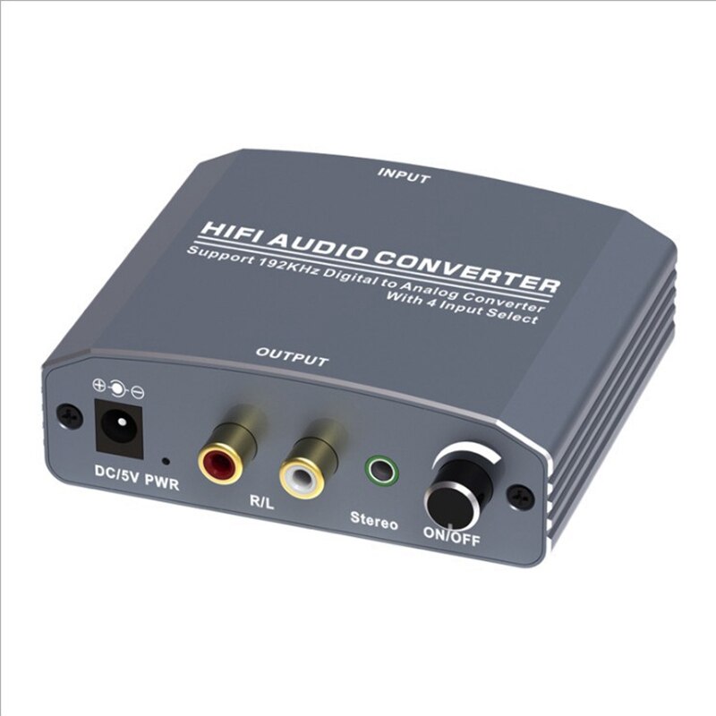 192Khz Digital to Analog Converter Coaxial Optical Digital to Analog Audio Converter HIFI Audio Converter