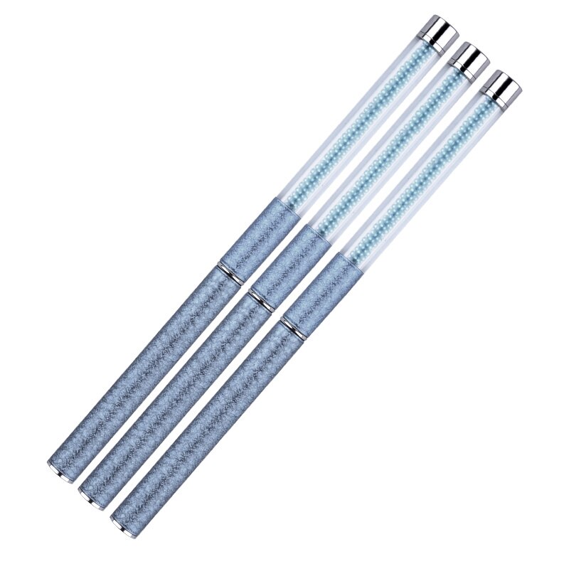 1 stk nail art liner tegnepensel pen 6mm/8mm/10mm blå rhinsten håndtag manicure negle art værktøj