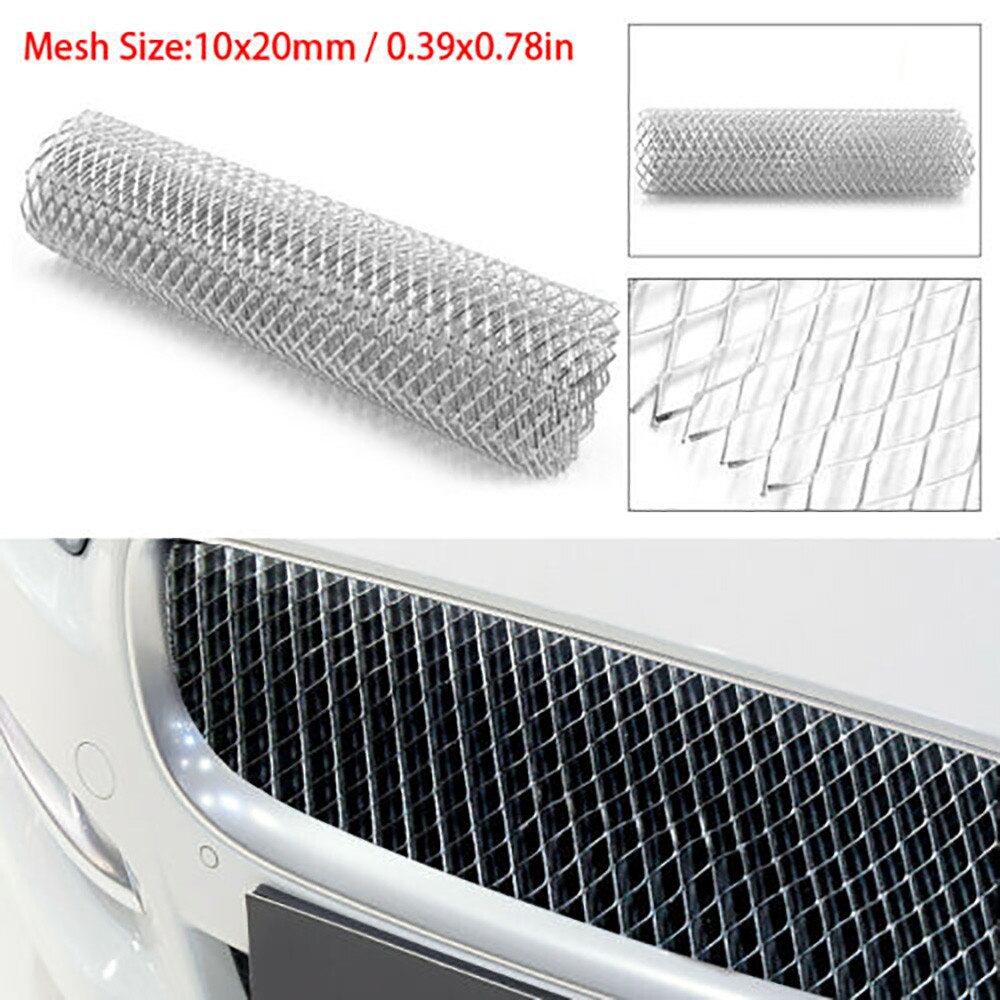 Rejilla de aleación de aluminio para parachoques de coche, rejilla de ventilación Exterior para capó, 40x13 pulgadas