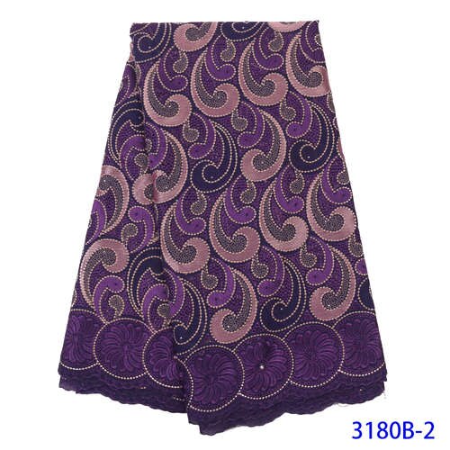 African Lace Fabric Swiss Voile Lace In Switzerland Nigerian Embroidery Lace Fabric for Women KS3180B: 3180B-2