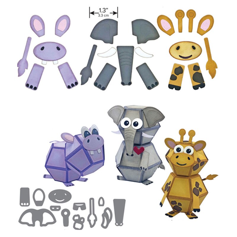Pop Up Bitty Ball Purse Flip Frame Swap Animal Add On Crosshatch Geometry Cutting Dies for Scrapbooking Craft Cards 04: K 26