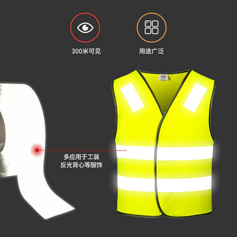 5 Yards/lot Highlight Reflective Ribbon Safety Silver Reflective Straps Sewing Fabric