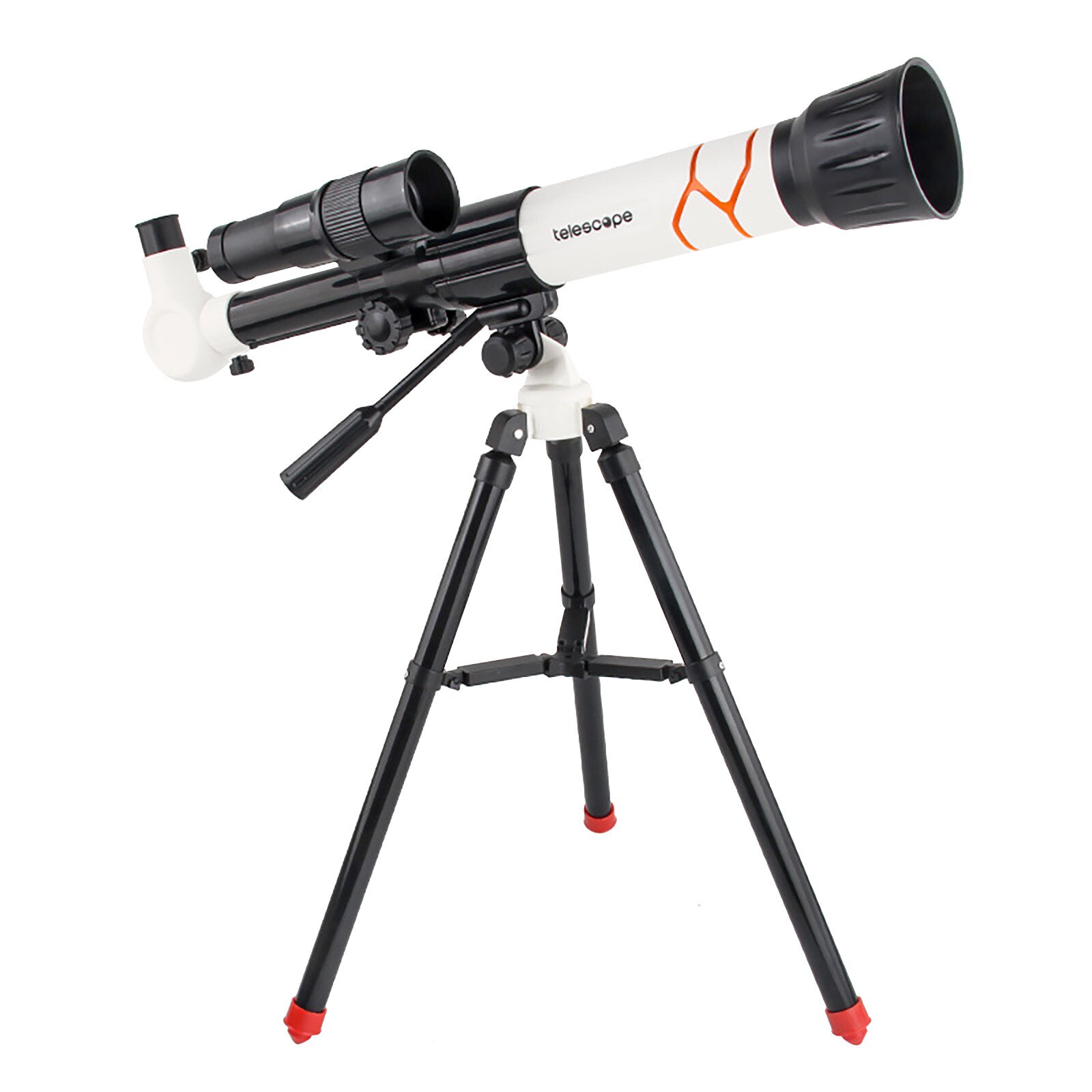 high-definition astronomical telescope high travel outdoor observation telescope with portable tripod: White