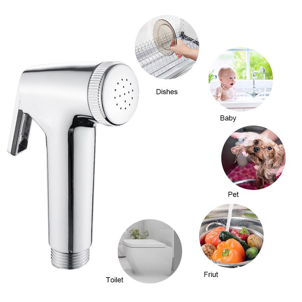 Handheld bidé douche spray higiênico higiênico cabeça de chuveiro mangueira corpo limpo abs bidé torneira 1.5m tubo para banheiro auto limpeza