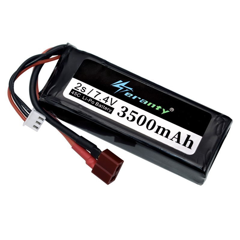 Batterie für wltoys 7,4 2s 3500 v mah wiederauf ladbare lipo batterie und ein ladegerät für wltoys rc auto boot lipo batterie