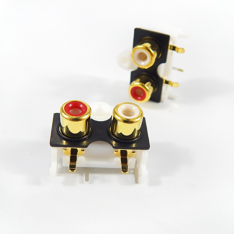 AV2-8.4-10 vergoldung RCA Buchse 90 Grad schweißen PCB für Signal ausgang Stecker
