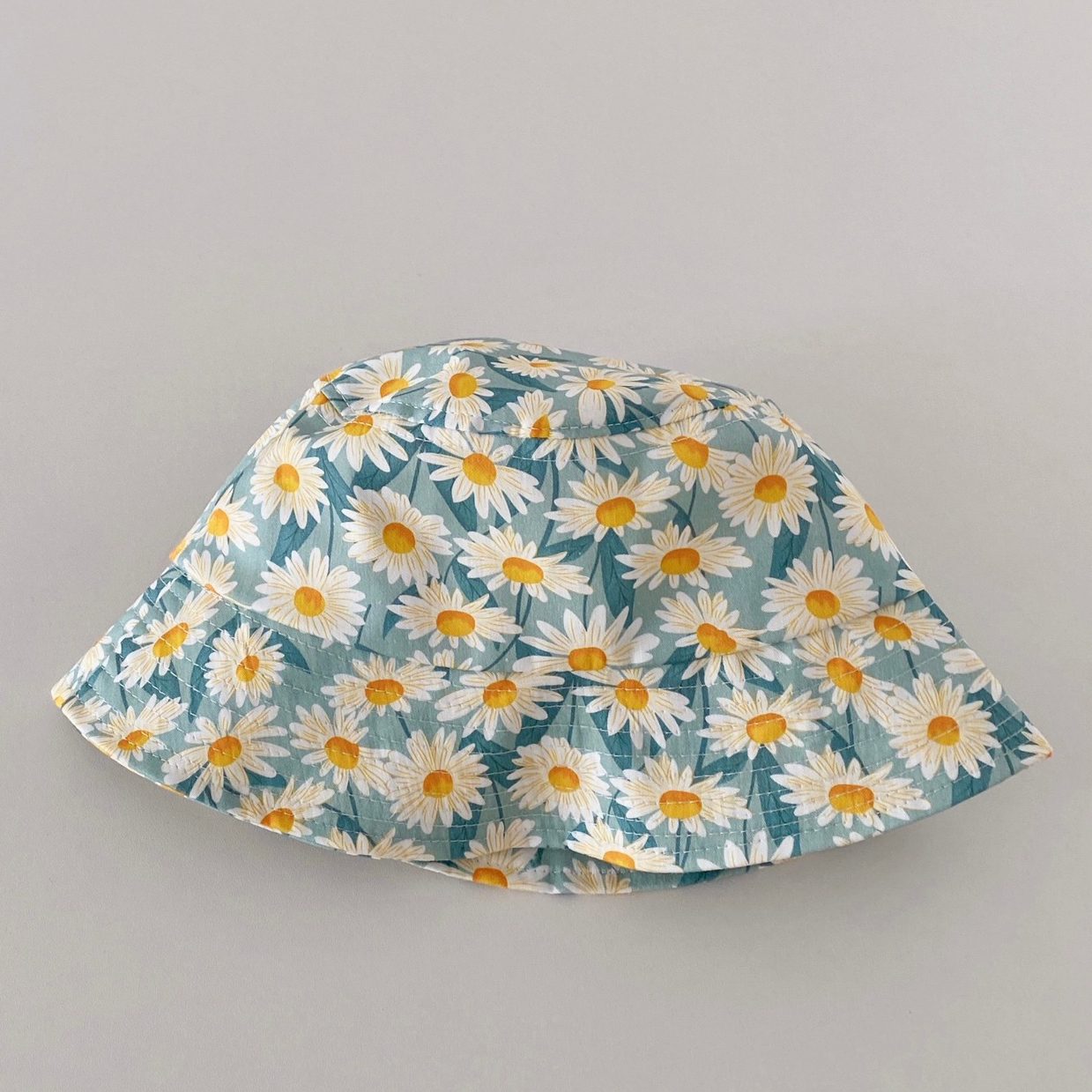 cute girls sun hat spring summer cotton print daisy tomato fisherman hats for girls outdoor casual caps: 2