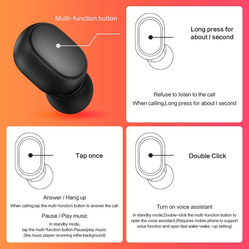 Xiaomi redmi airdots s tws redução de ruído bluetooth fone de ouvido estéreo baixo 5.0 com microfone handsfree fones controle ai