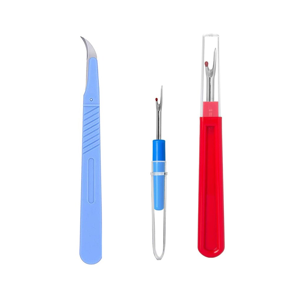 3/6/9Pcs Sewing Seam Ripper Thread Seam Remover Stitch Unpicker Thread Cutter Tool for Sewing Needlework Trimming Scissors Tool: Random color 3Pcs