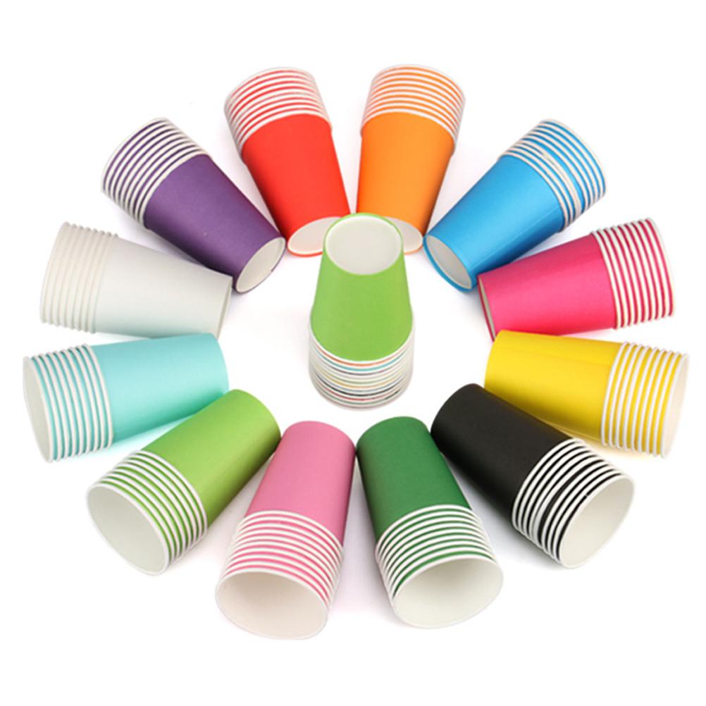 100 Stuks Dikke Papieren Bekers - Knutselen DIY Decoraties - Feest Wegwerp Bekers - Knutselmateriaal Kinderen: Rood