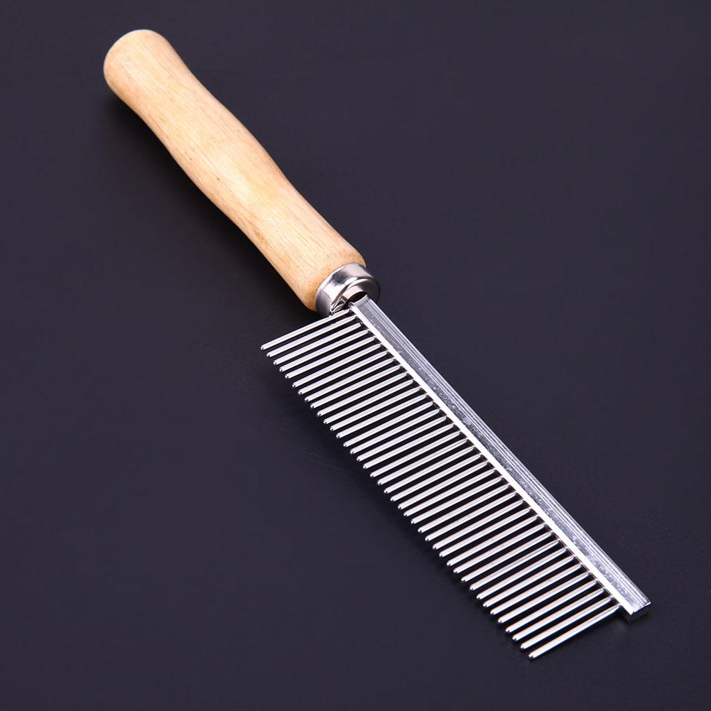 Stainless Steel Pet Comb Thick Hair Fur Removal Brush for Dog Cat Hair Removal Single Row Straight Comb Hair Grooming Tools