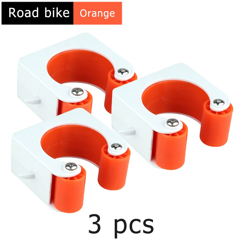 Bicycle Parking Rack Buckle Portable Wall Mount Hook Mountain Road Bike Indoor Vertical Bike Storage Cycling Display Stand: 3 Pcs Orange B