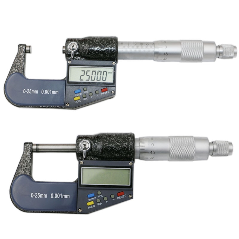 Digitale Micrometer 0-25 Mm 0.001 Mm Metric/Inch Elektronische Buiten Micrometro Carbide Tip