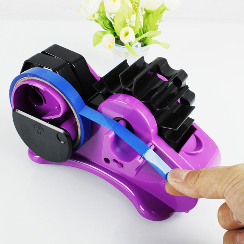 Semi-Auto Tape Dispenser With 35mm Fixed Length Tape Cutter Desktop Office Packing Home Tools DXAC