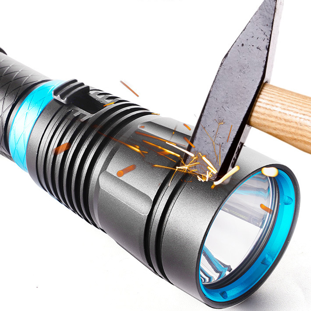 5000lm xhp 70 dykkerlommelygte 80m undervandsdykkerlommelygte ipx 8 vandtæt dykkerlampe 26650 batteri