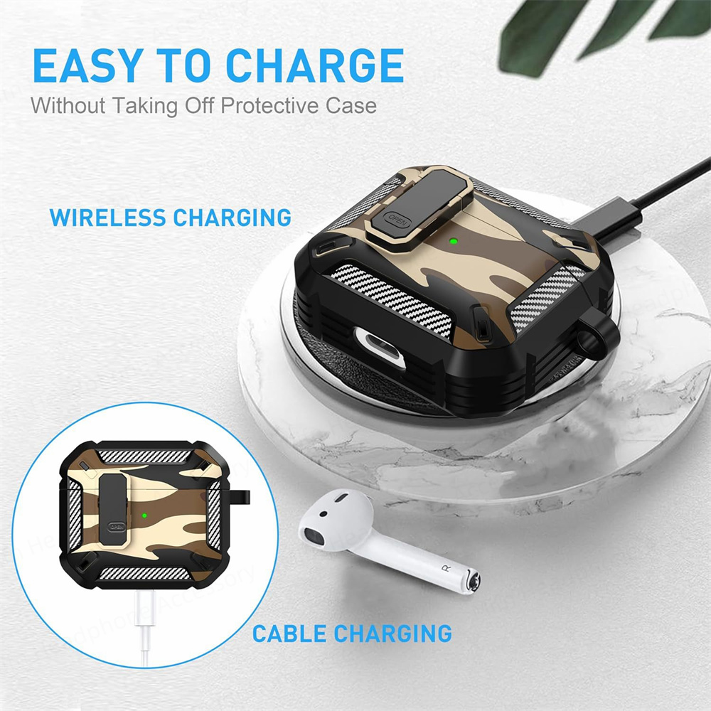 Voor AirPods 4 Case (USB C) Draadloze Bluetooth beschermhoes 2024 schakelaar Hoofdtelefoon gevallen Voor Apple Airpods 4e Gen Funda