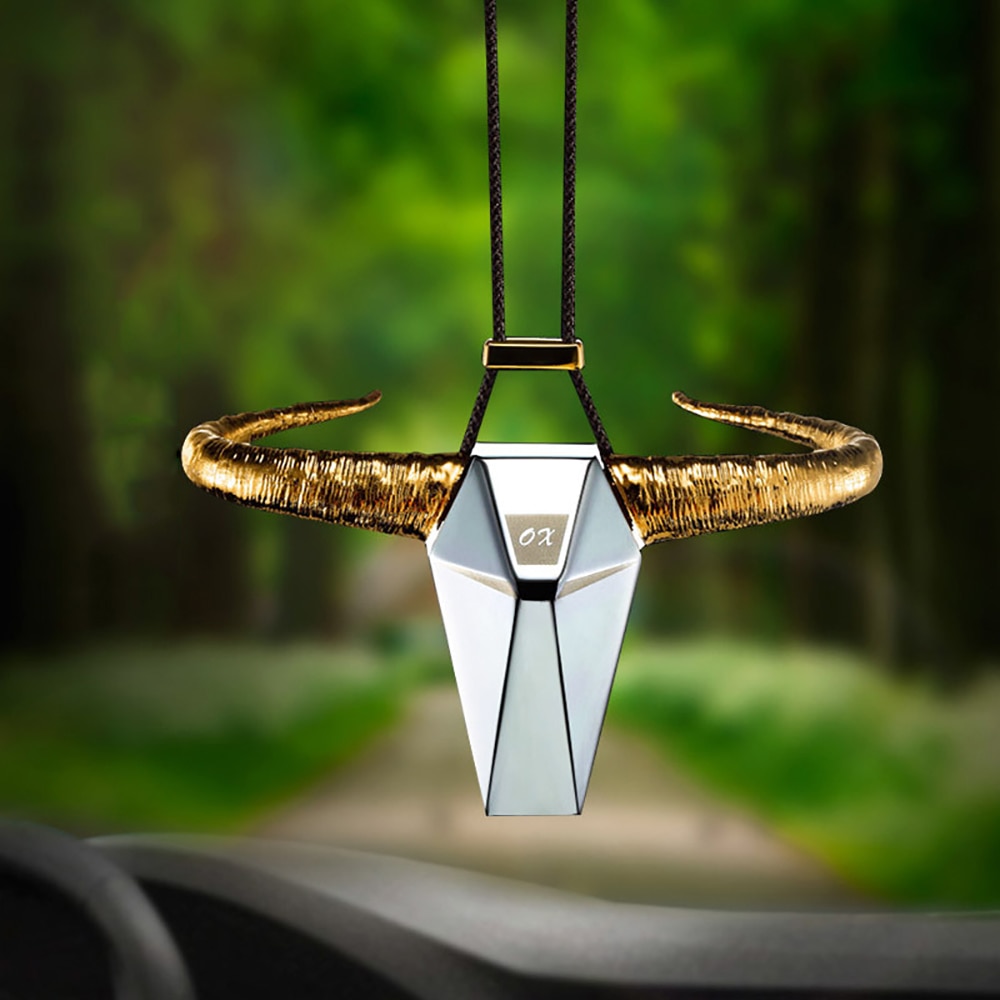 Auto hanger zinklegering ossenhoorn achteruitkijkspiegel decoratie auto stier hangende ornament auto interieur decoratie accessoires