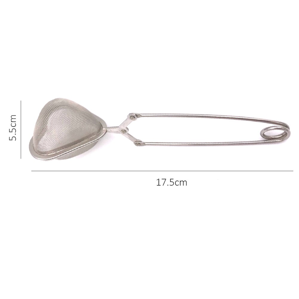1 Uds. Cuchara Filtro de té en forma de corazón Filtro de especias difusor mango bolas de té Gadget de cocina