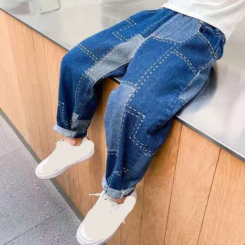 Jeans grande taille pour garçons, pantalons en Denim pour enfants, collection automne et printemps