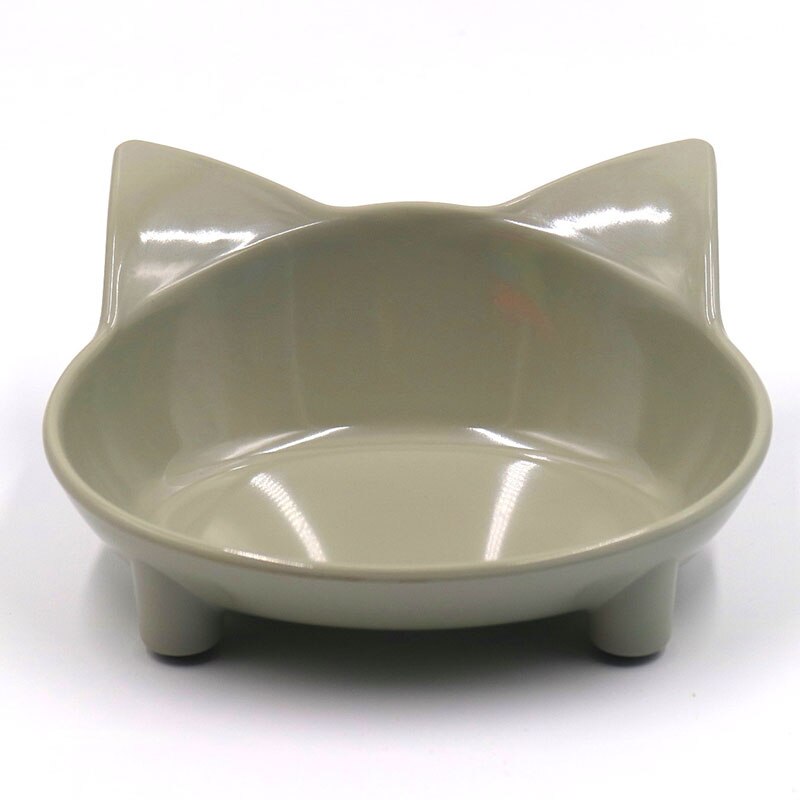 Cat Bowl Shallow Cat Bowl Non-Slip Cat Dish Wide Cat Feeding Bowl for Relief of Whisker Fatigue Pet Food &amp; Water Bowls for Dogs: Gray