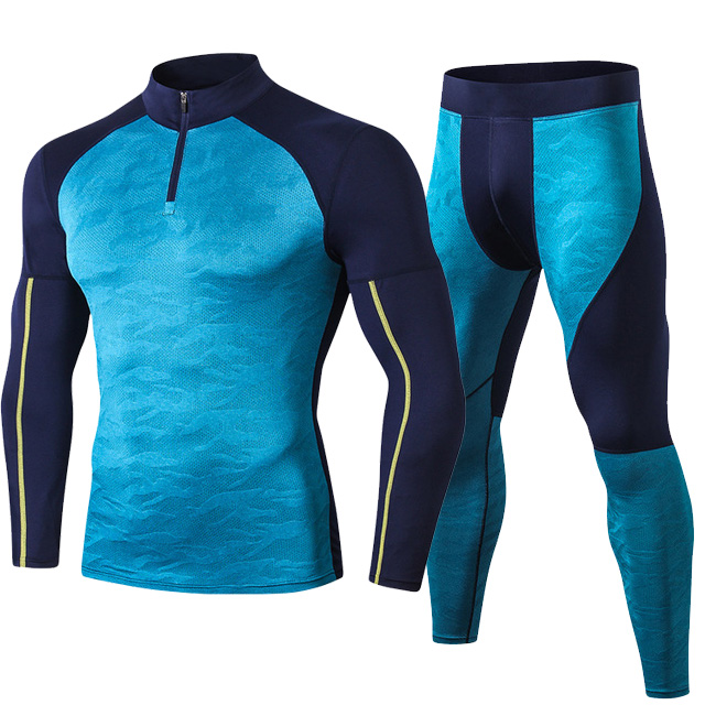 Thermounterwäsche für #39 , kompressions-laufset, Gamaschen + Shirt, 2 -teiliger sportanzug, schnelltrocknende sportbekleidung: Tiefgrün / Eu-größe m