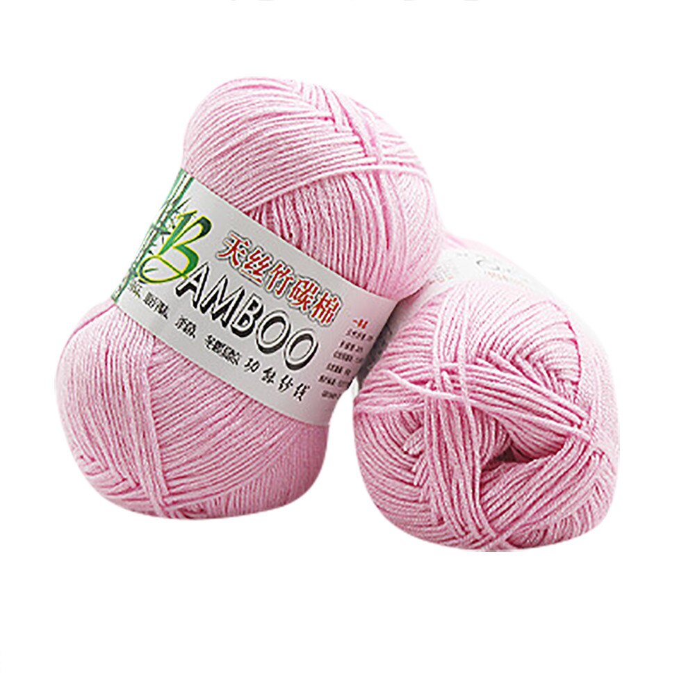 100% bambou coton doux naturel tricot Crochet tricots laine fil 50g pull chapeau tricot coton fil accessoires: H