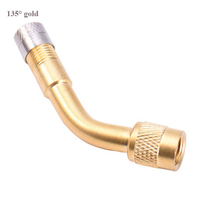 Bicicletta Air Valvola Del Pneumatico Caps Schrader/Presta Valve Stem Estensione Adattatore per Auto Moto Auto Elettrica Accessori Per Biciclette: 135 Degree gold