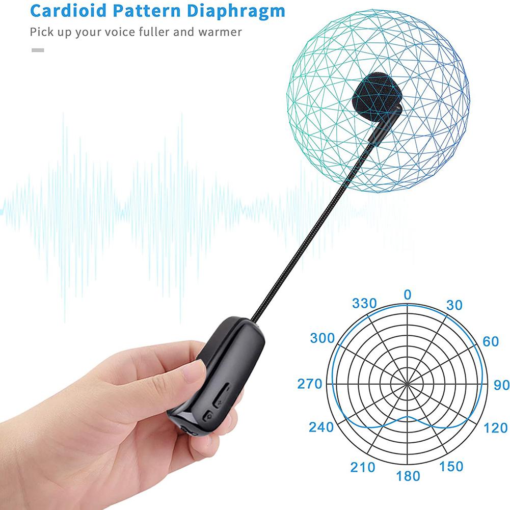 2 in 1 Handheld UHF Wireless Microphone Head-Wear Mic Volume Amplifier for Speech Teaching