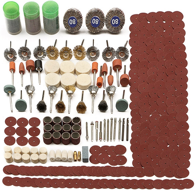 1Set 350pc Electric Grinder Rotary Tool Accessory Bit Set for Grinding Sanding Polishing Disc Wheel Tip Cutter Drill Disc