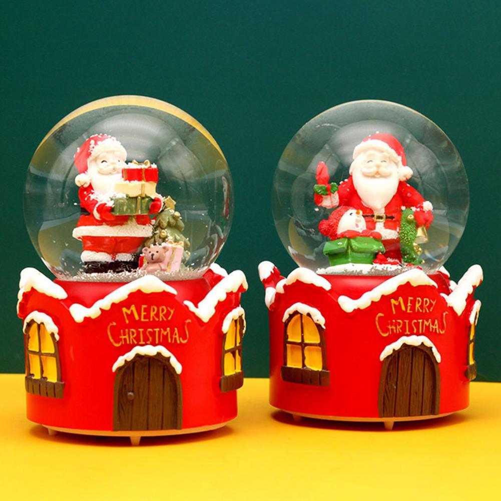 Miniature Decorative Christmas Glass Snow Globe Ornament Display Glass Snow Globe Party Decoration