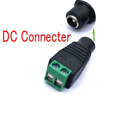 DC Vrouw 2.1x5.5mm Plug Connector Voeding Adapter BNC Voor CCTV Camera LED Strip Lamp Verlichting Licht