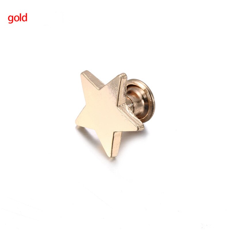 Juego de 10 tachuelas para bolsos de ropa, tachuelas y pinchos para ropa, remaches planos de estrellas, tachuelas de cuero, accesorios para ropa artesanal: Gloden / 12mm