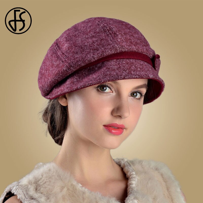 Naisten villahatut, ranskalainen baretti, huopahattu, kirkkohattu, sininen, punainen, harmaa, lämmin, rento, naisten hattu, feminino