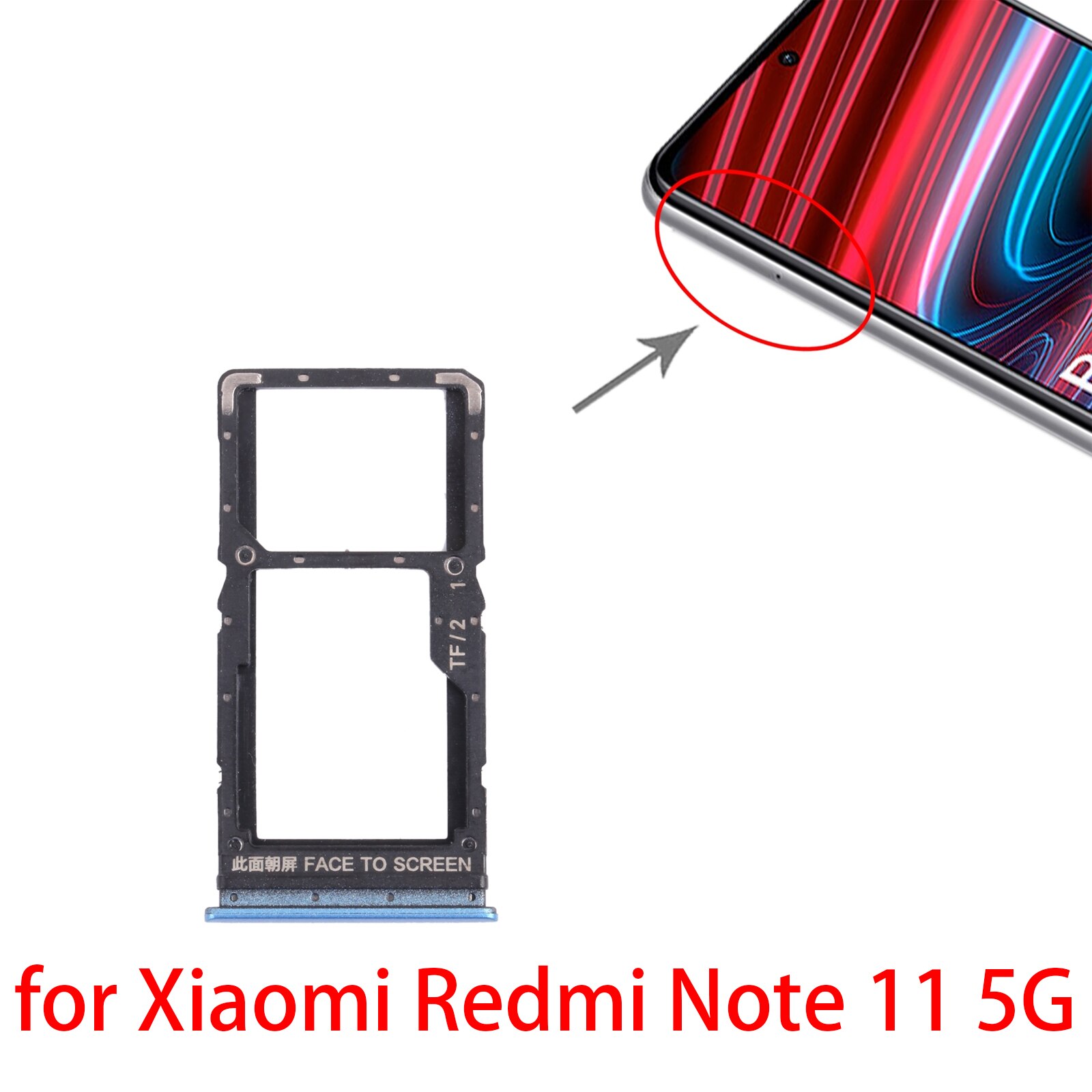 SIM Card Tray + SIM Card Tray / Micro SD Card Tray for Xiaomi Redmi Note 11 5G